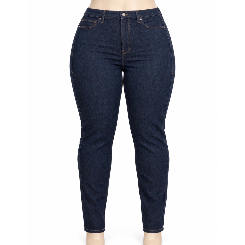 Good American Good Waist Jeans Womens 28 Plus Blue NWT  High Rise Stretch $140